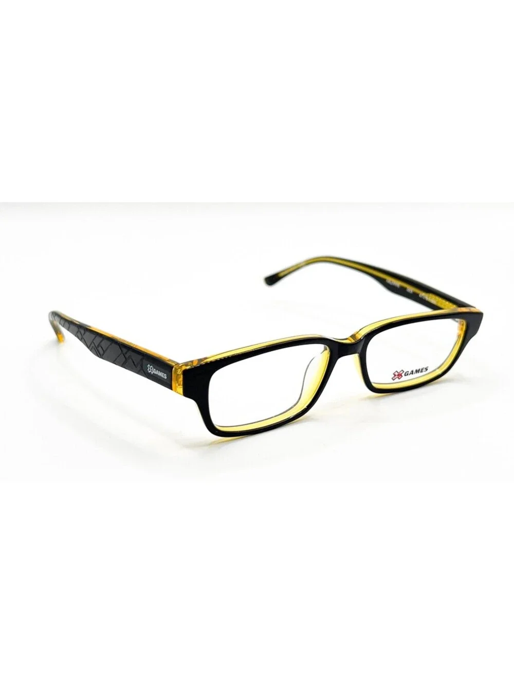 X Games Halfpipe 003 Black Yellow Authentic Eyeglasses 47-15-130